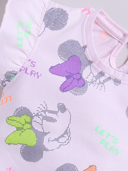 Light Blue Micky Printed Co-ord Set for Girls by Annie