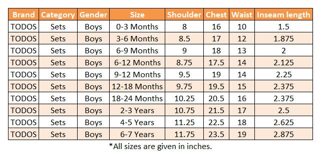 Orange Printed Double Top Pant for Boys by Todos
