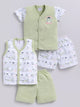 Light Green Printed Double Top Pant for Boys by Todos