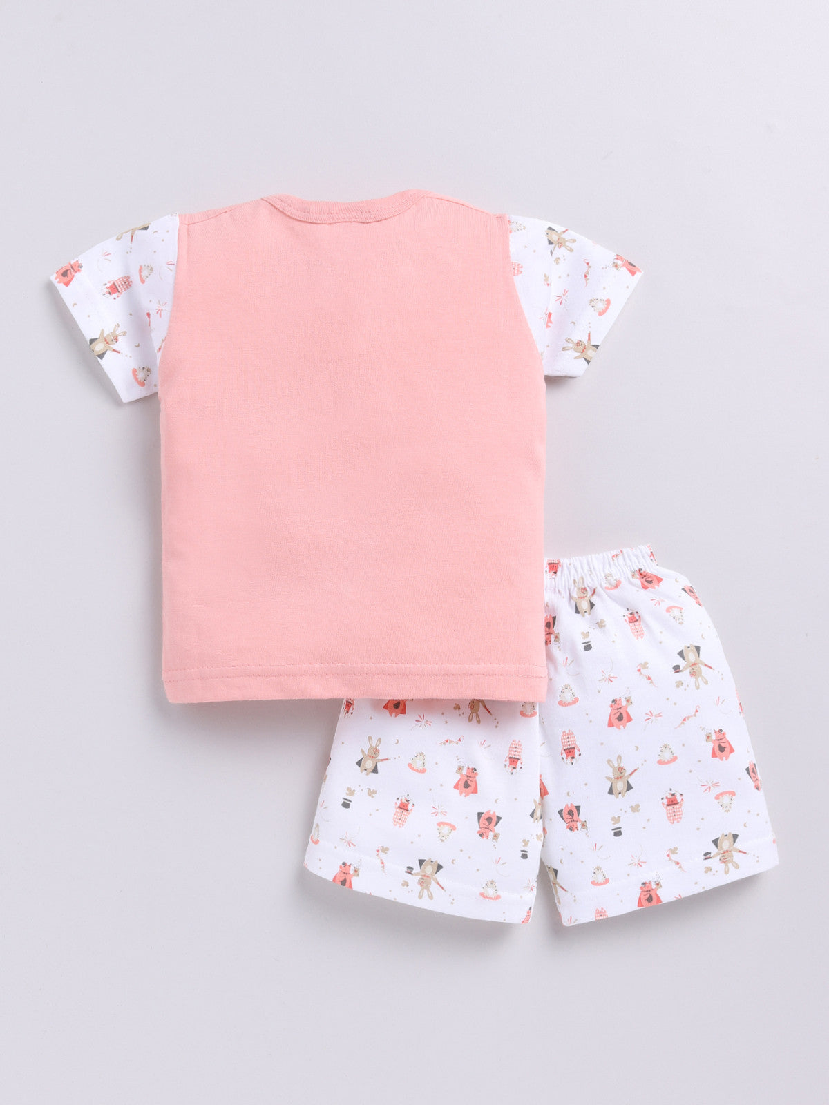 Light Pink Printed Double Top Pant for Boys by Todos