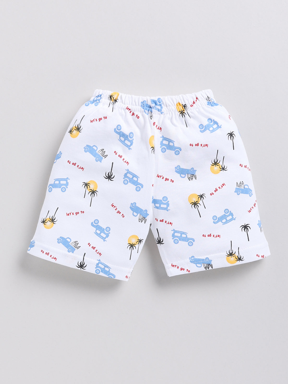 white-blue Printed Double Top Pant for Boys by Todos
