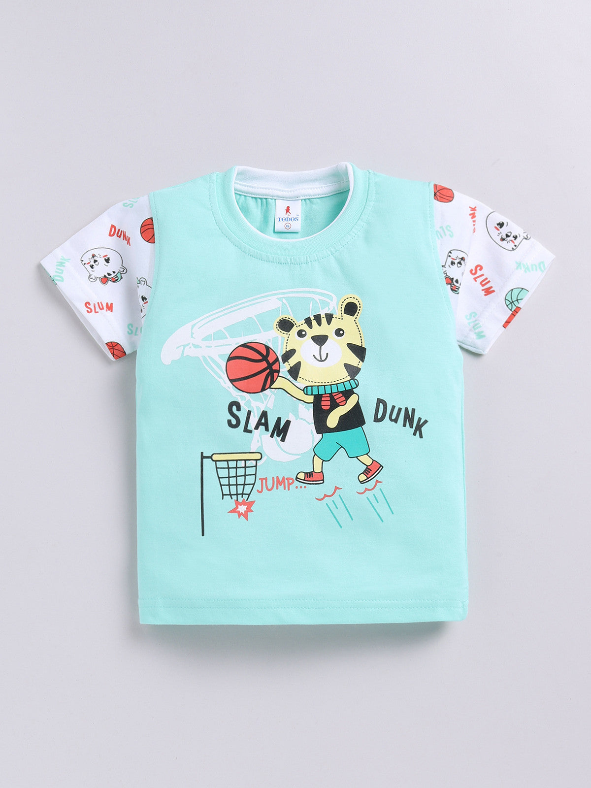 Mint Printed Double Top Pant for Boys by Todos