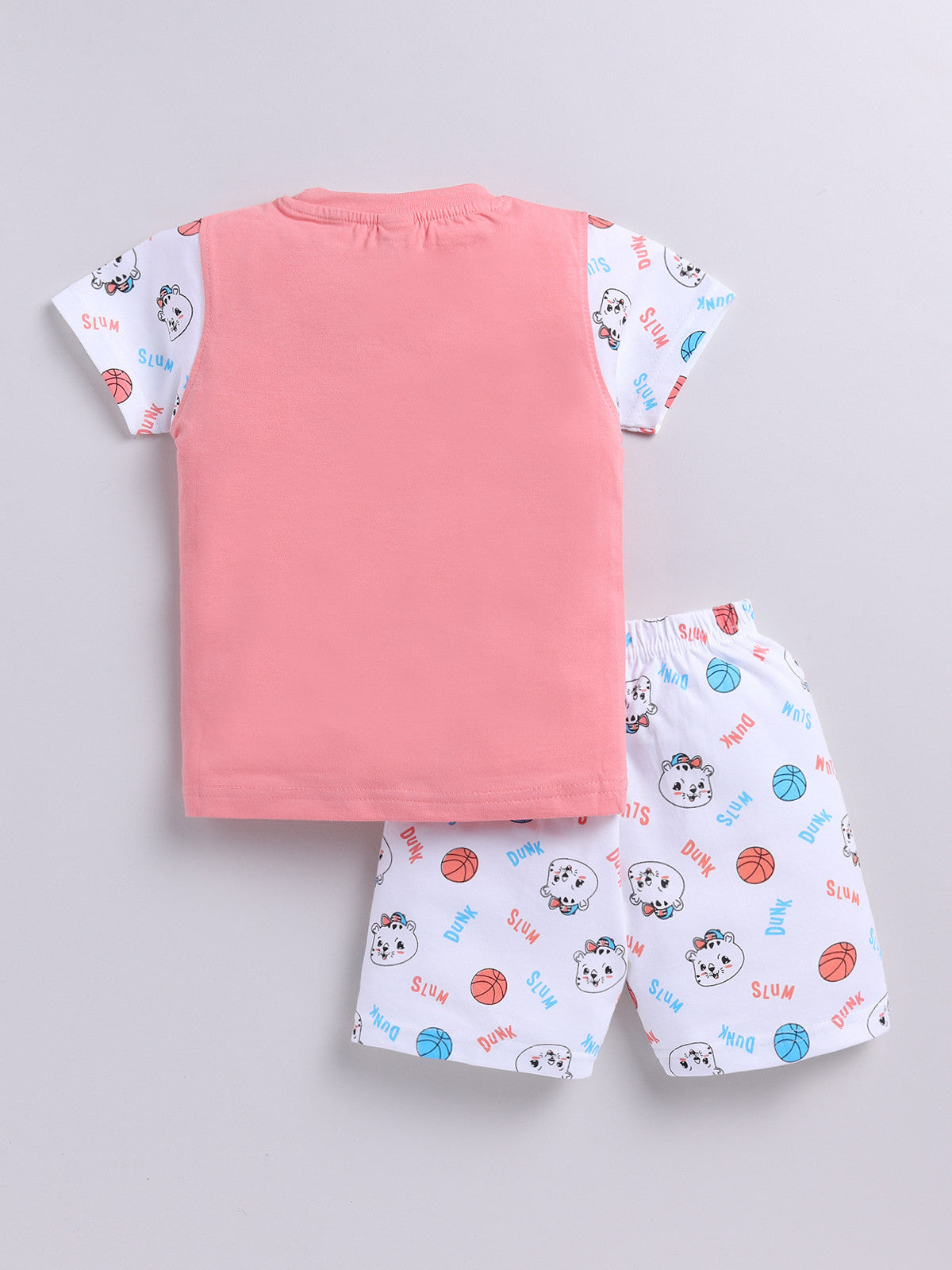 Pink Printed Double Top Pant for Boys by Todos