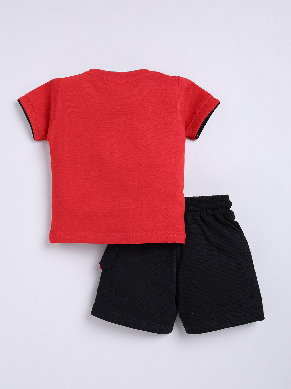 Red Micky Printed T-Shirt Pant Set for Boys by Uno Kids
