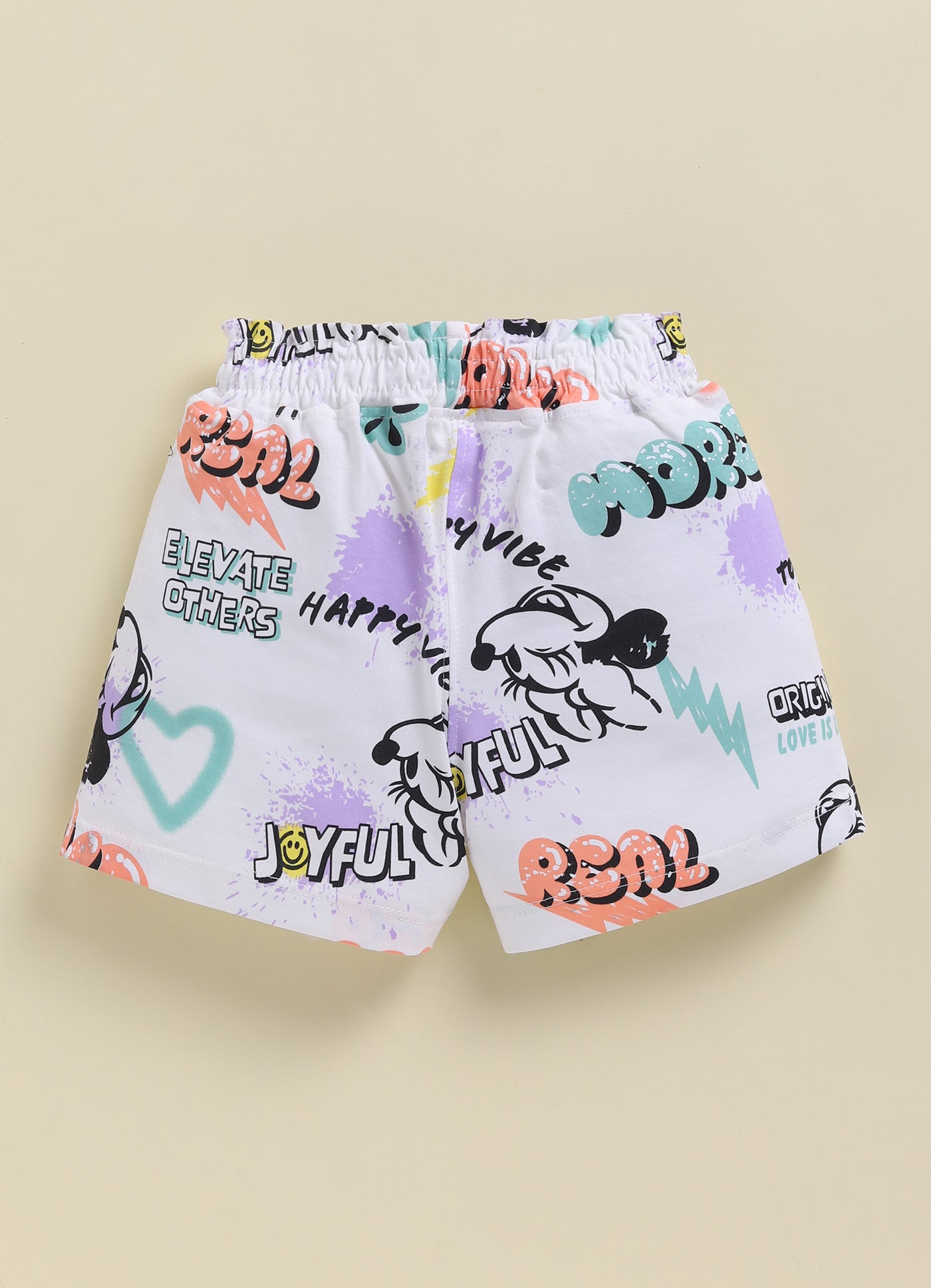 Girls Disney Printed Cotton Shorts