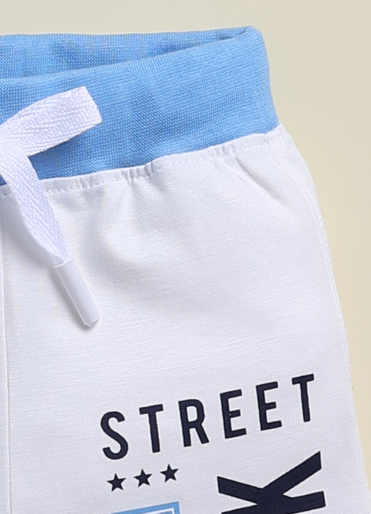 Annie White & Blue Sweatshirt and Jogger Set for Girls