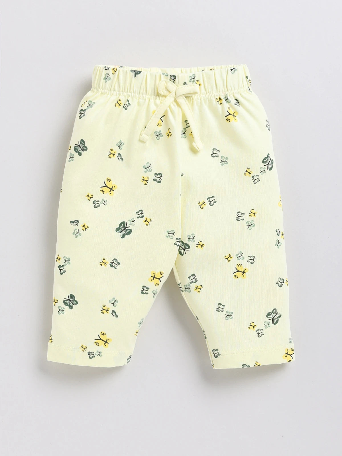 Green Butterfly Printed Top Capri Set for Girls by Annie