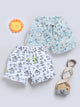 White Black & White Blue Printed Shorts for Girls by Biskid