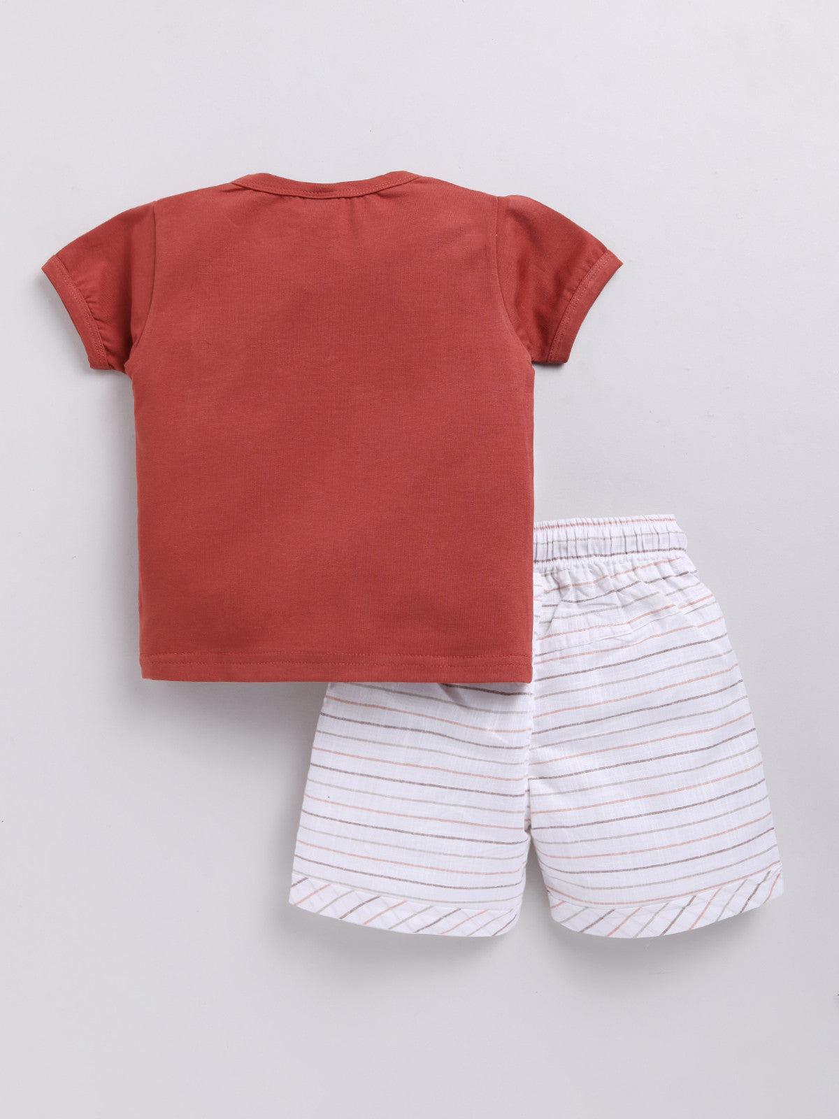 Brown Micky Printed T-Shirt Pant Set for Boys by Uno Kids