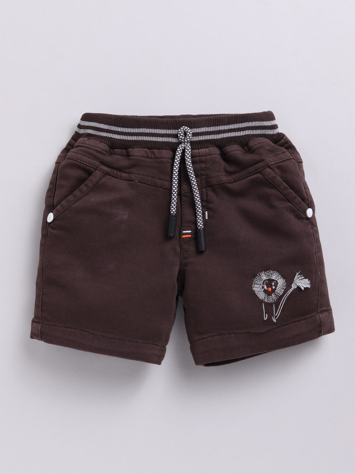 Brown Printed T-Shirt Pant Set for Boys by Uno Kids
