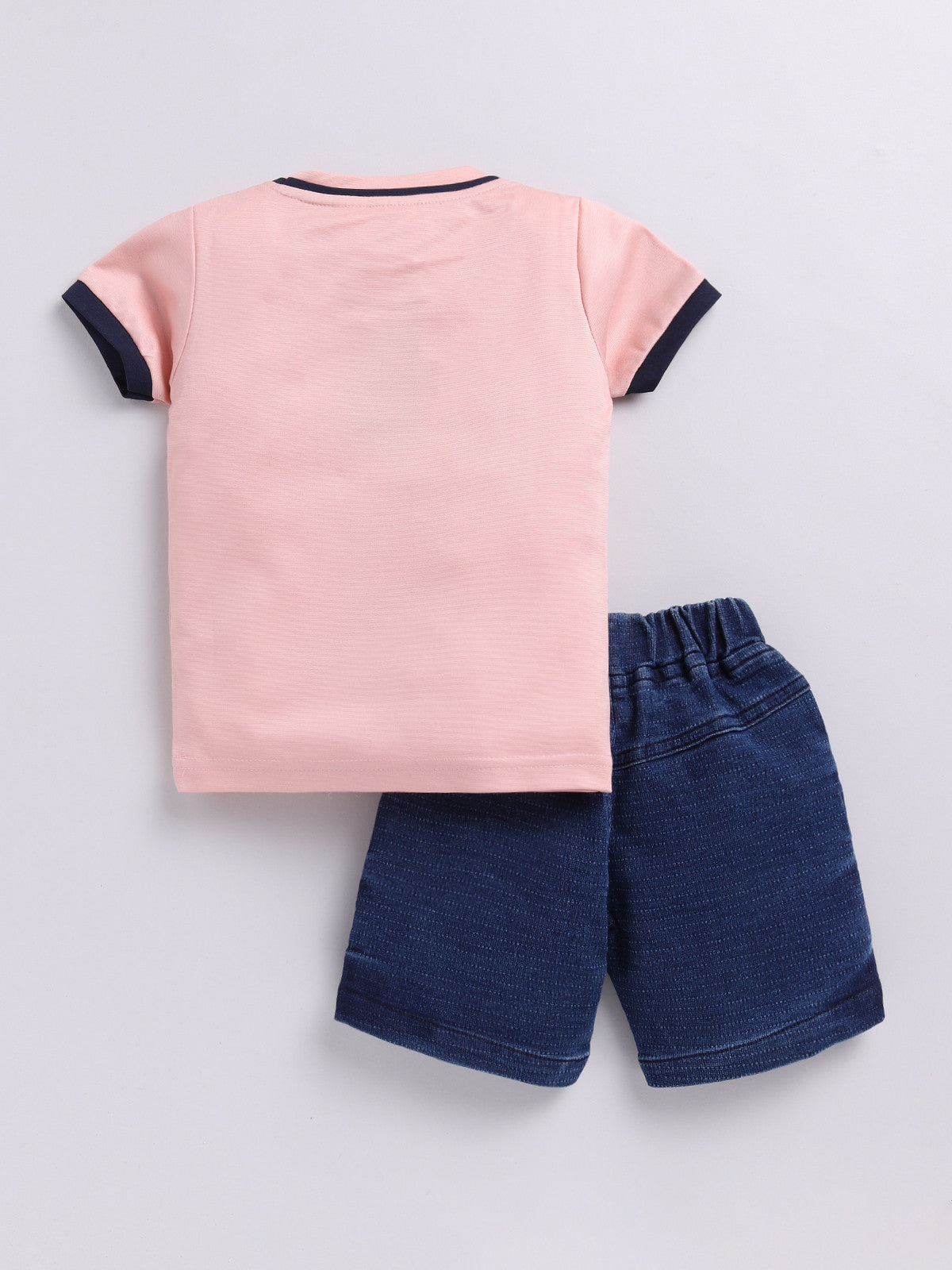Peach Spider Man Printed T-Shirt Pant Set for Boys by Todos
