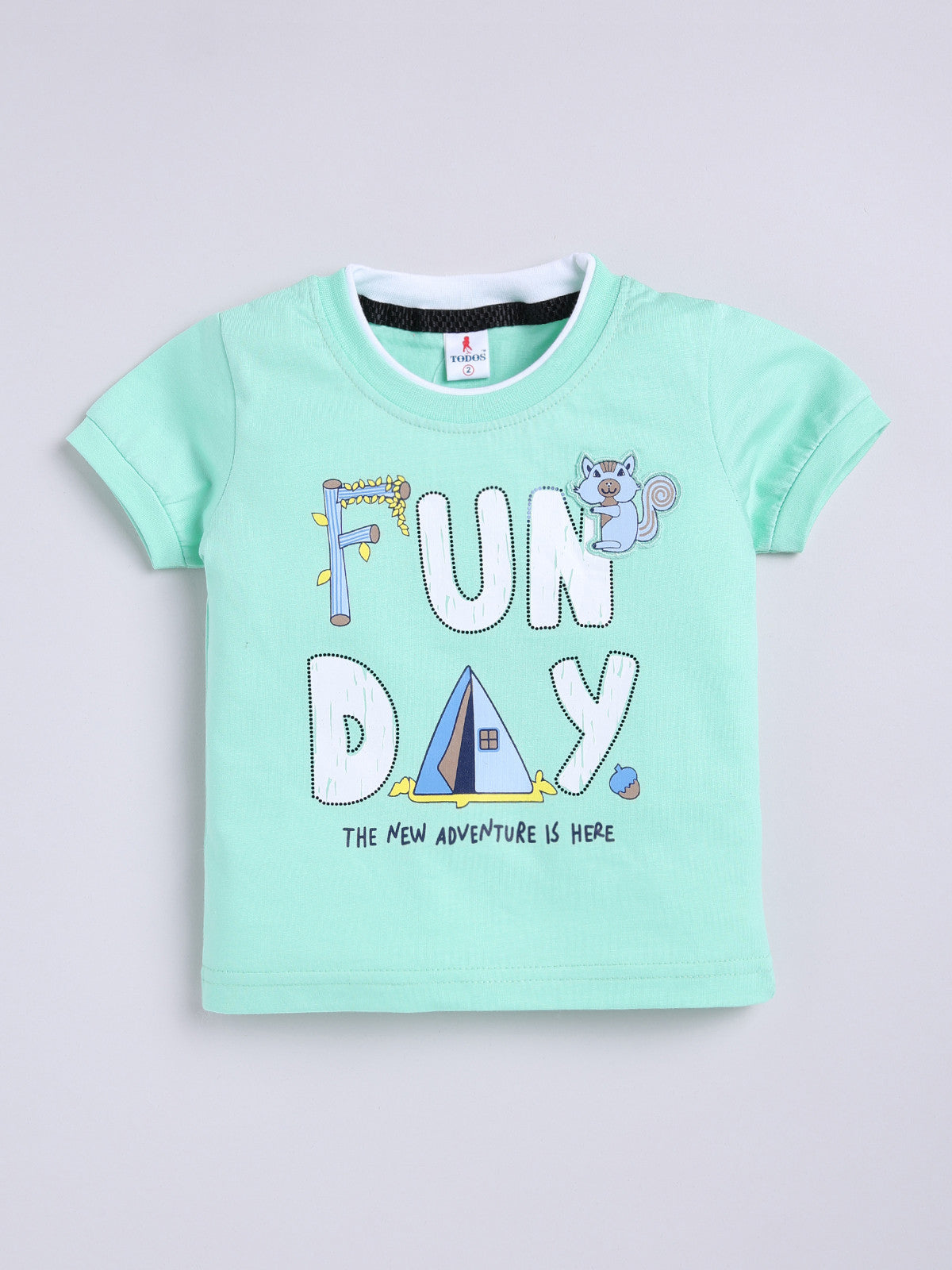 Mint Printed T-Shirt Pant Set for Boys by Todos