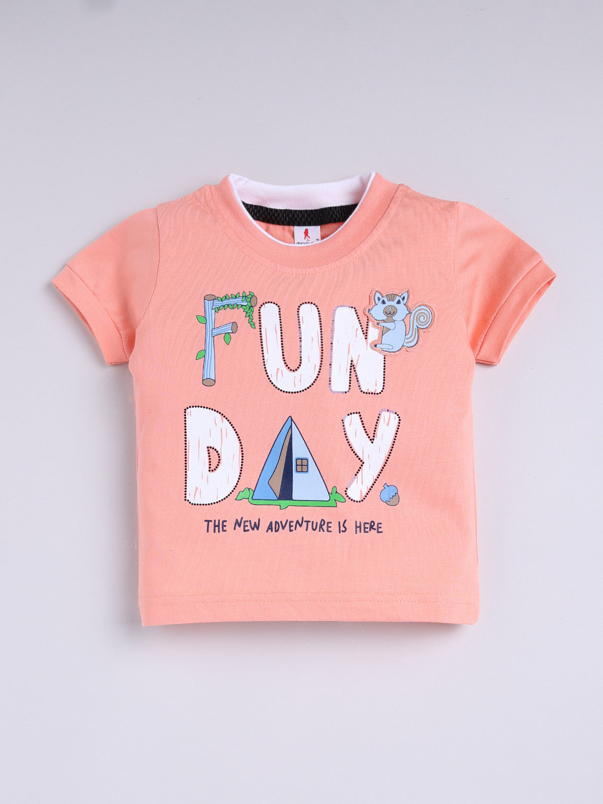 Pink Printed T-Shirt Pant Set for Boys by Todos