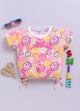 Pink Printed Crop Top for Girls by Biskid