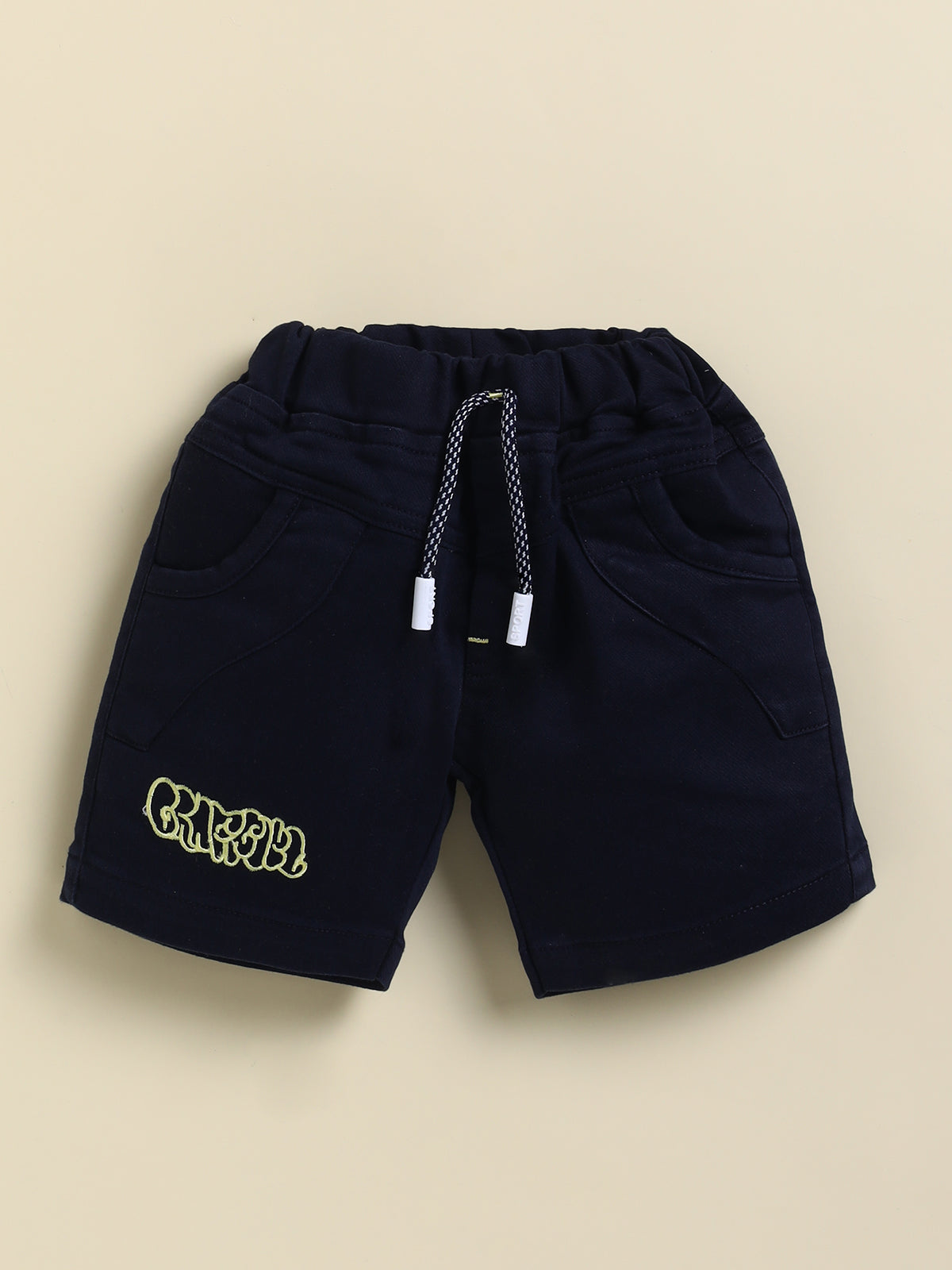 Light Yellow Printed T-Shirt Pant Set for Boys by Todos
