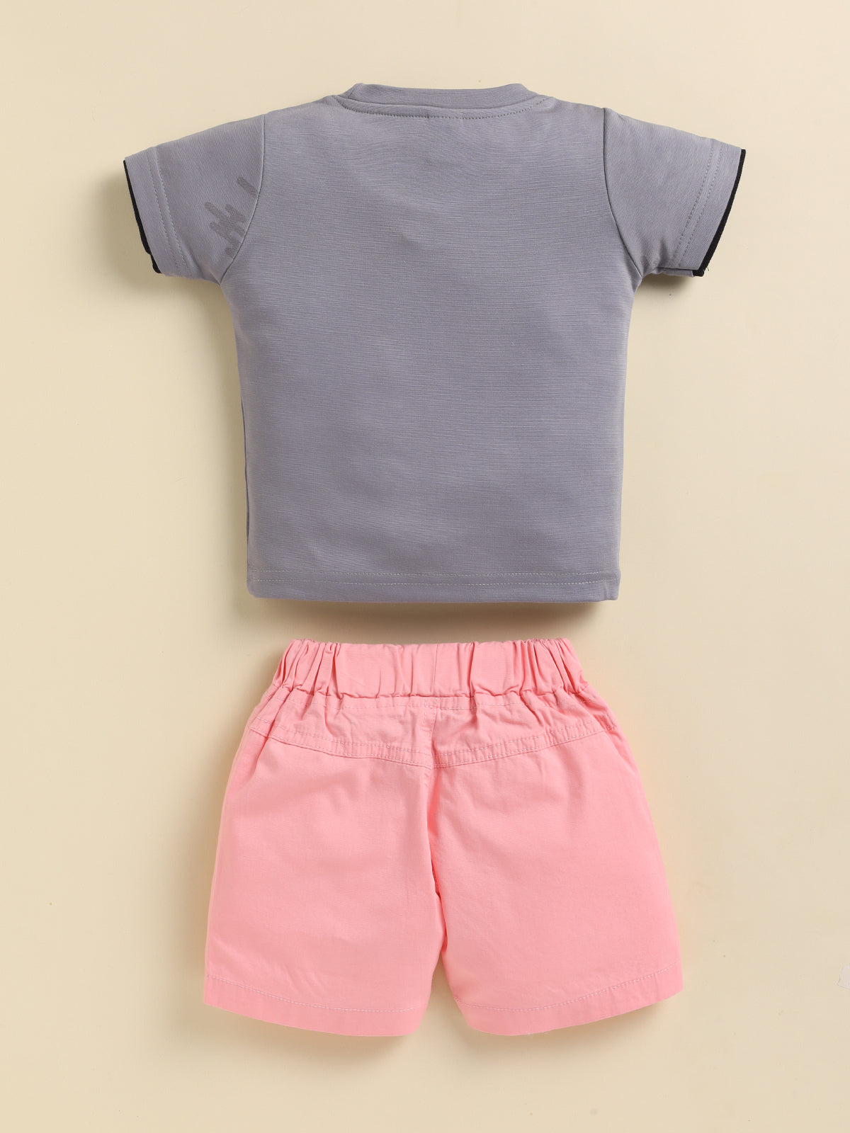 Grey Printed T-Shirt Pant Set for Boys by Todos