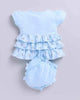 Powder blue Printed Frock Panty Set for Girls by Annie
