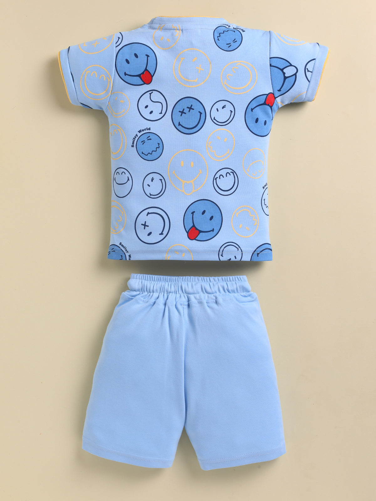 Blue Printed T-Shirt Pant Set for Boys by Uno Kids