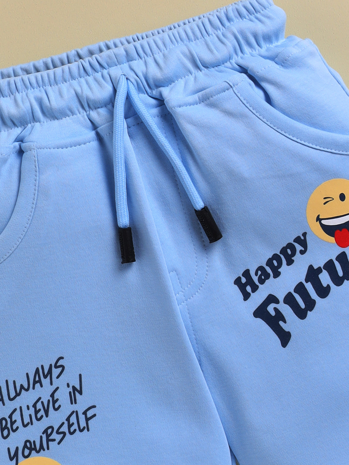 Blue Printed T-Shirt Pant Set for Boys by Uno Kids