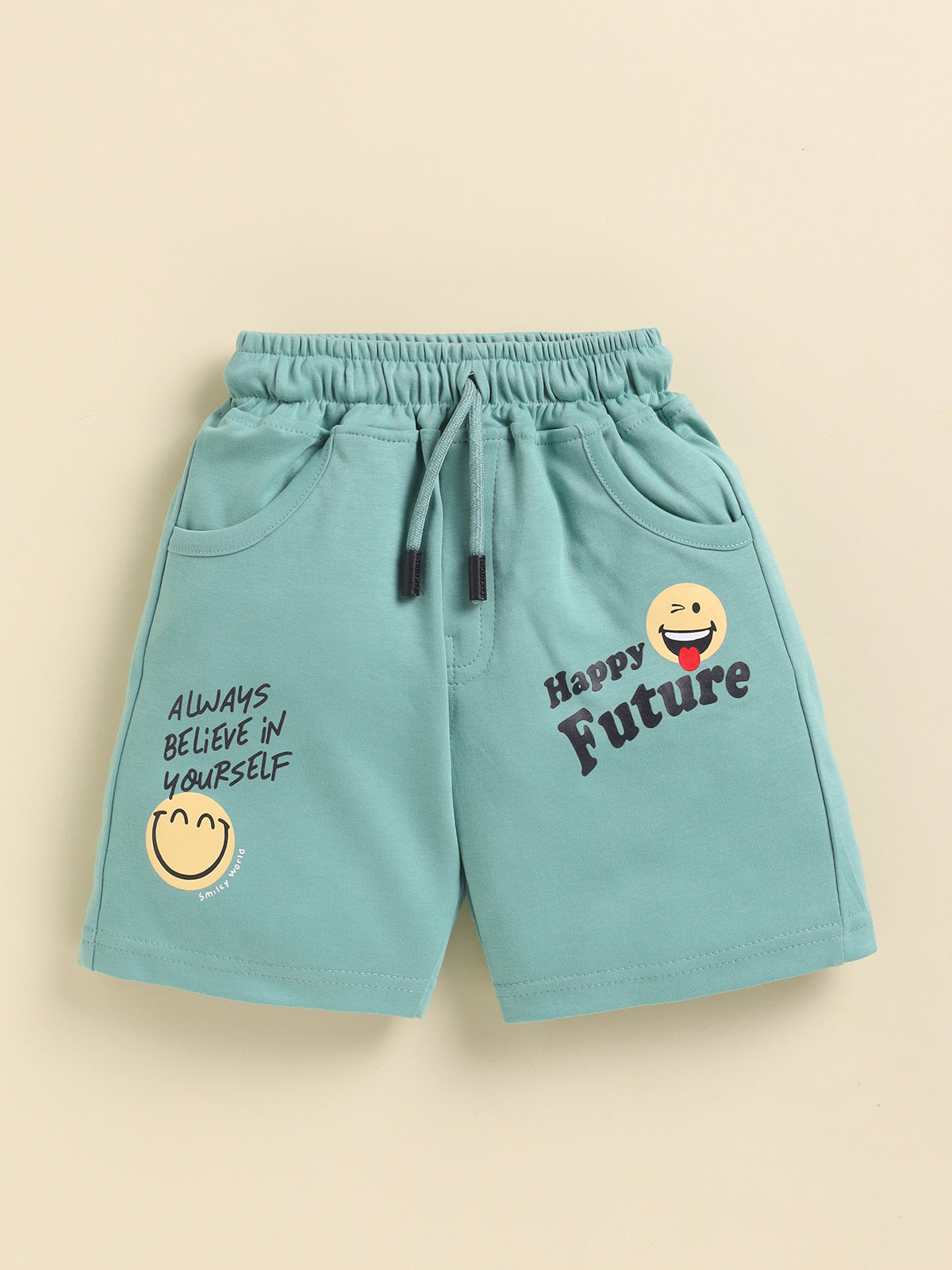 Green Printed T-Shirt Pant Set for Boys by Uno Kids