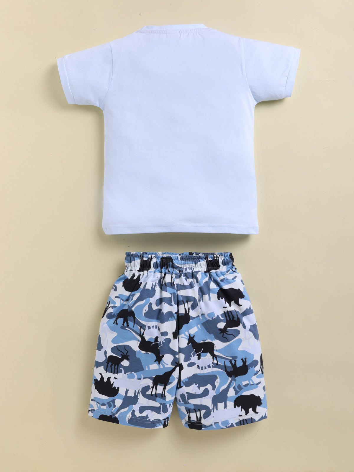 Blue Printed T-Shirt Pant Set for Boys by Uno Kids