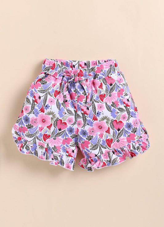 Girls Printed Cotton Summer Shorts-Sale