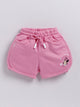 Pink Donald Duck Solid Shorts for Girls by Biskid