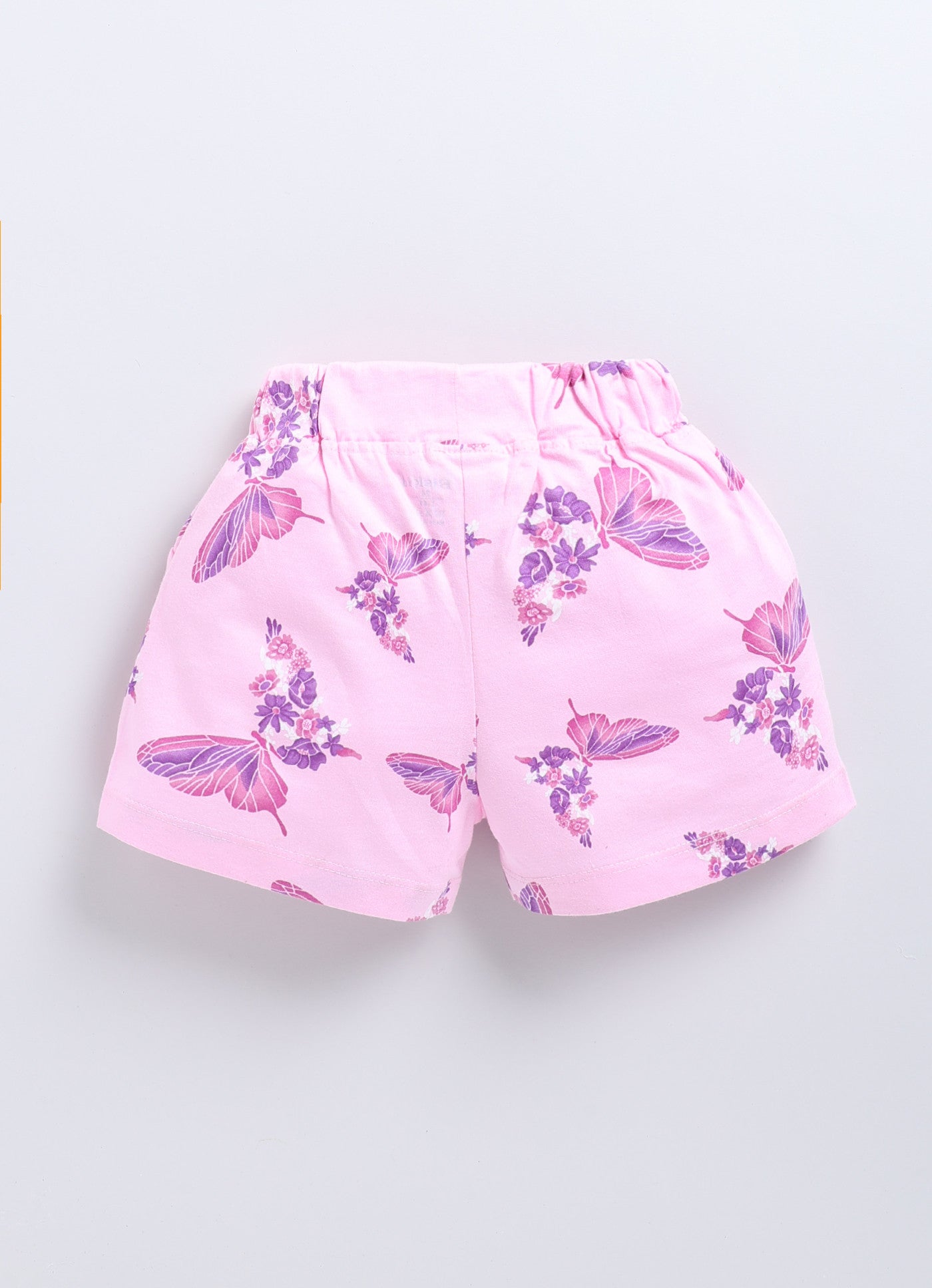 Pink Butterfly Printed Shorts for Girls by Biskid