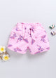 Pink Butterfly Printed Shorts for Girls by Biskid