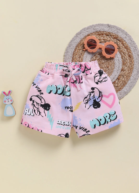Light Pink Minnie Printed  for Girls by Biskid