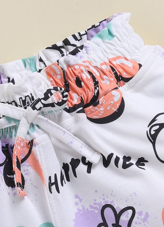 White Minnie Printed  for Girls by Biskid
