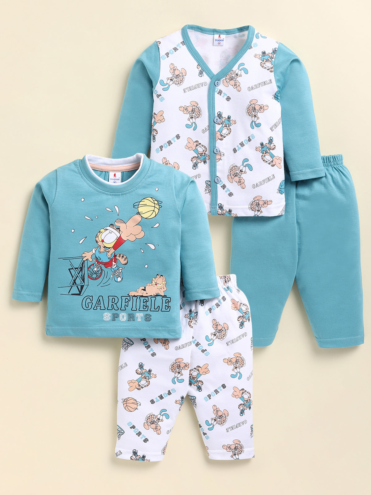 Todos Boys "Garfield Sports" Multi-Piece Layered Clothing Set - Blue