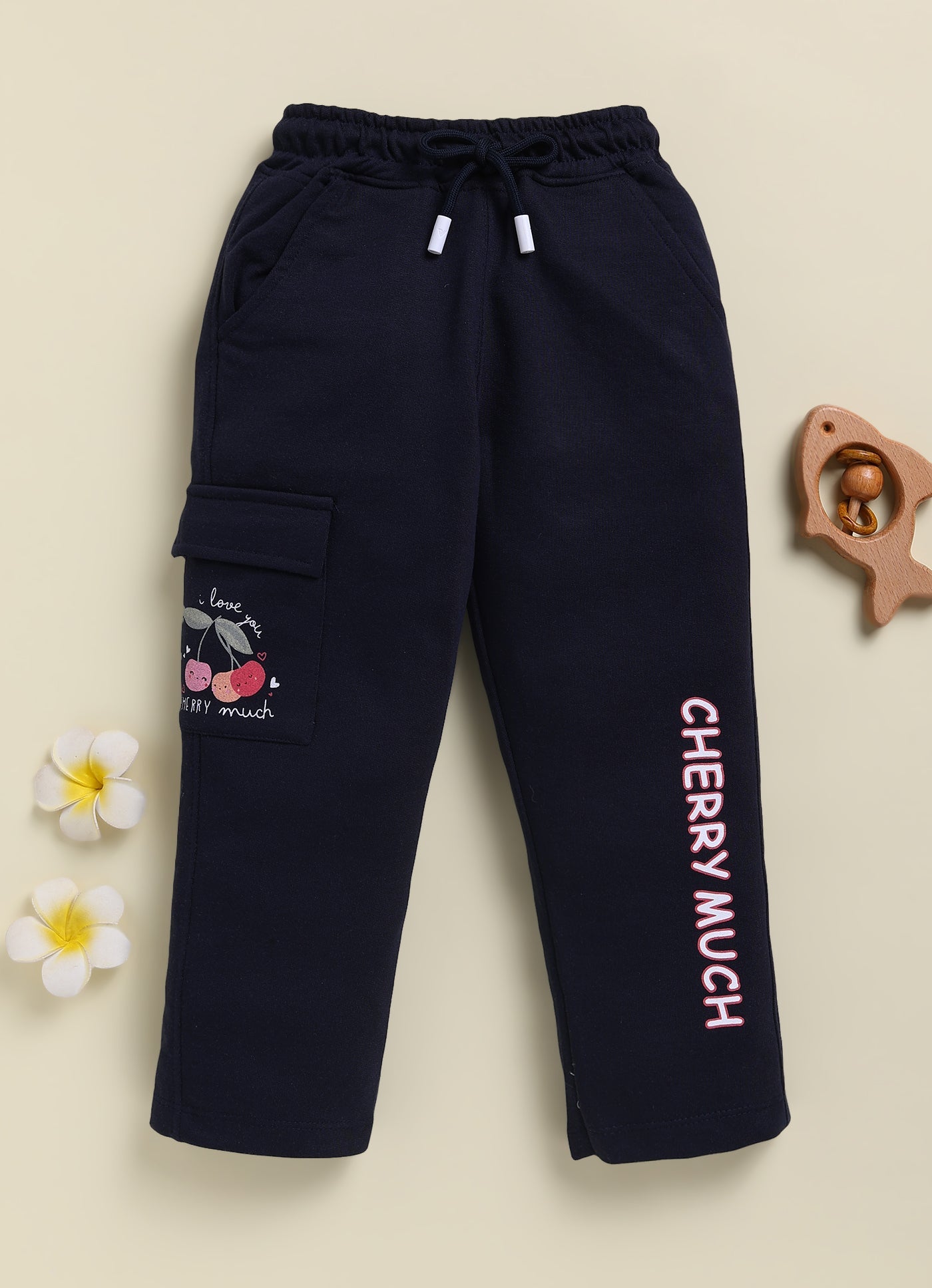 BISKID  Knit  Self Love Text printed Pant