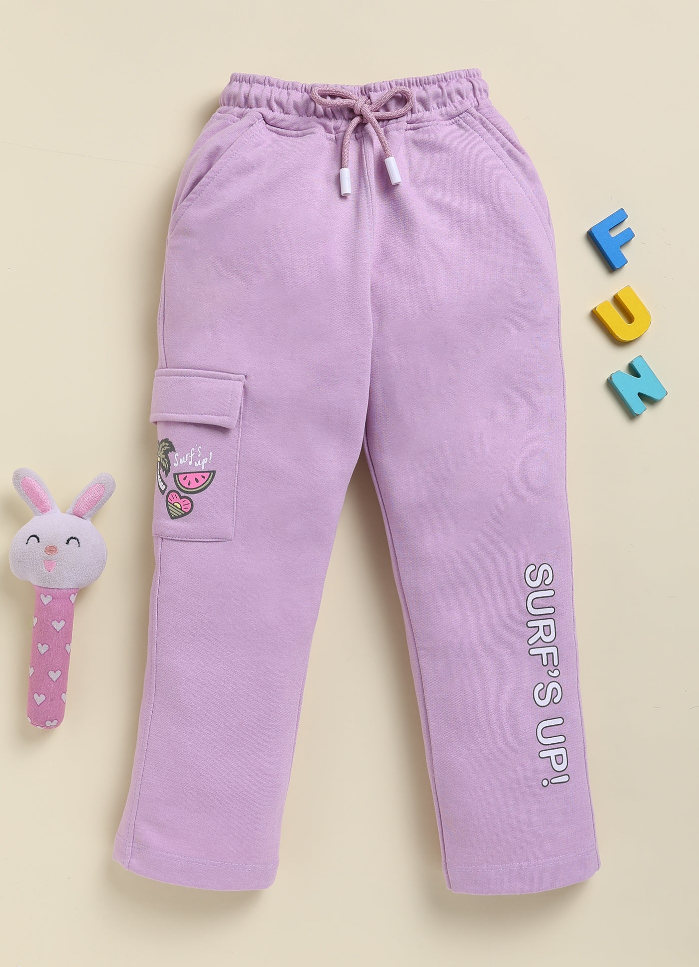 BISKID  Knit  Self Love Text printed Pant