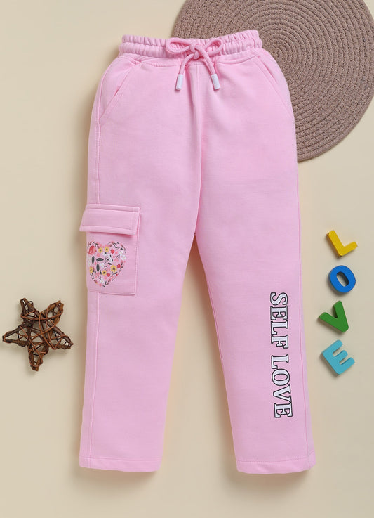 BISKID  Knit  Self Love Text printed Pant