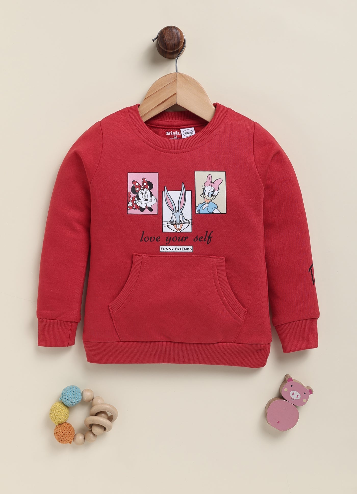 BISKID Cotton Knit Full Sleeves Disney Top
