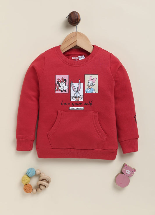 BISKID Cotton Knit Full Sleeves Disney Top