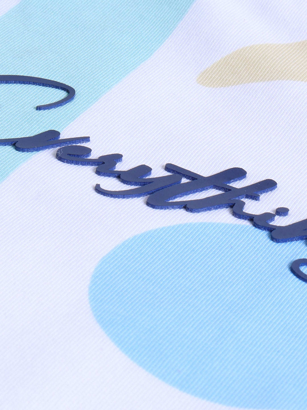 Biskid Boys "Smart Everything" Abstract Graphic T-Shirt - White & Blue