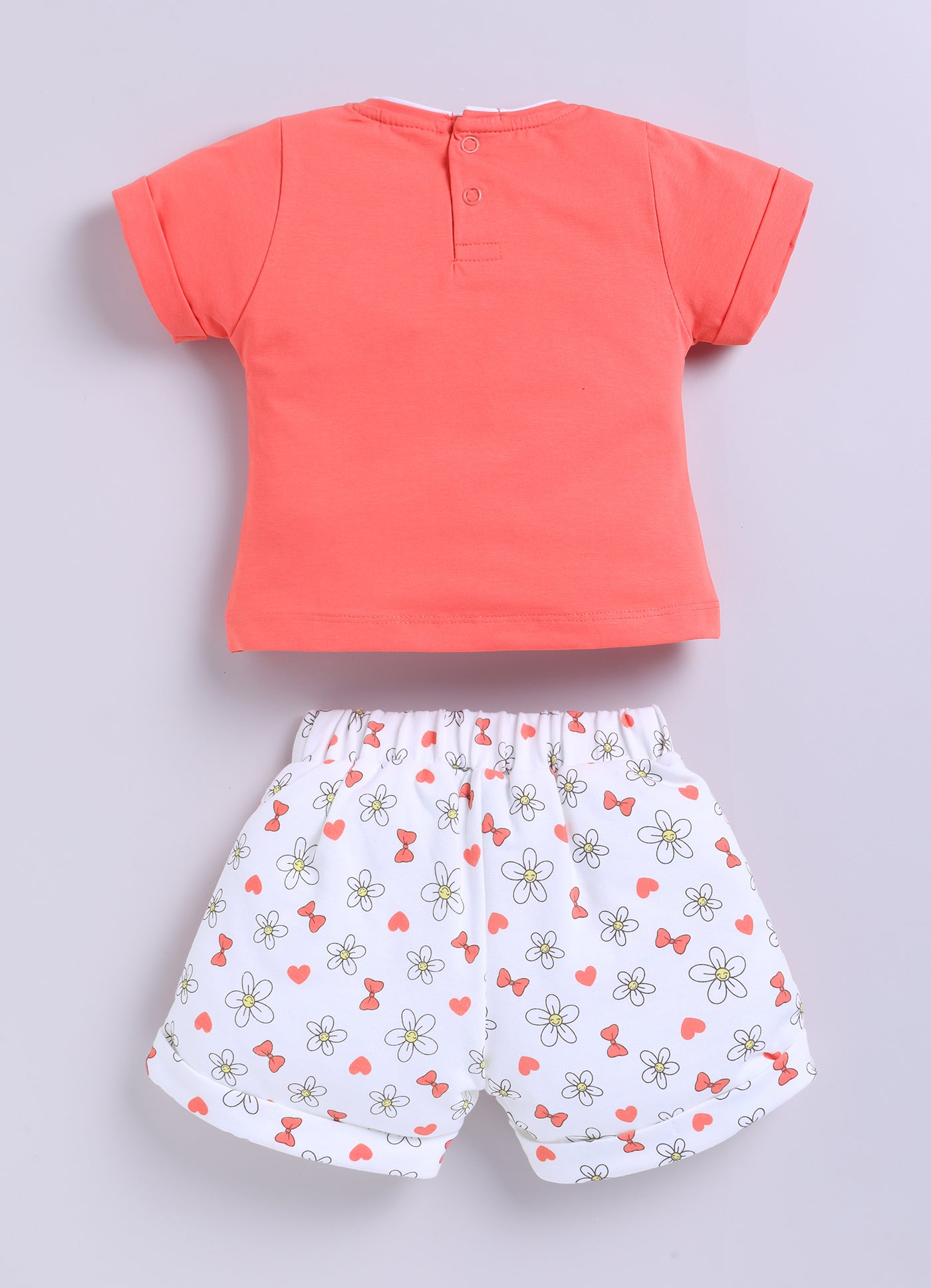 Annie Girls "Happy Dance" Daisy Top and Printed Shorts Set - Pink