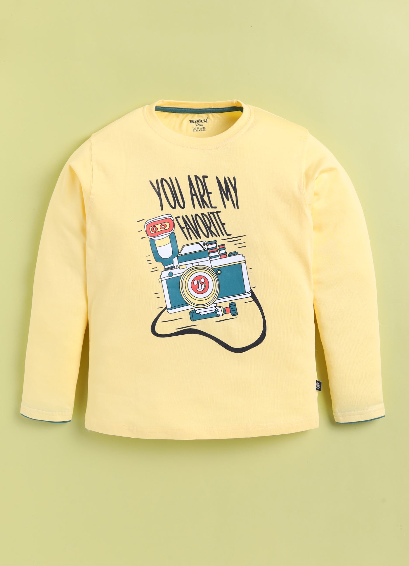 BISKID Cotton Knit Full Sleeves You are my Favorite Text Printed Tshirt & Pant