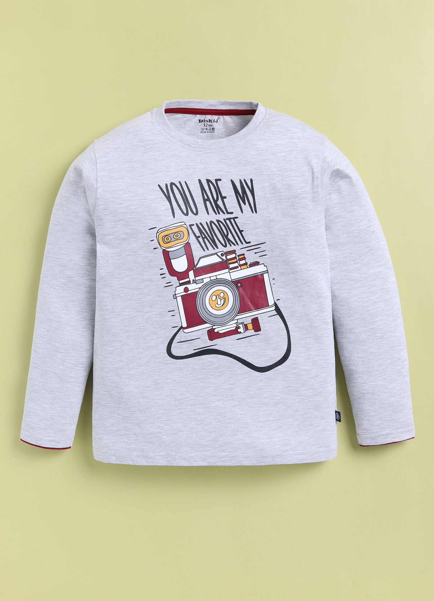 BISKID Cotton Knit Full Sleeves You are my Favorite Text Printed Tshirt & Pant