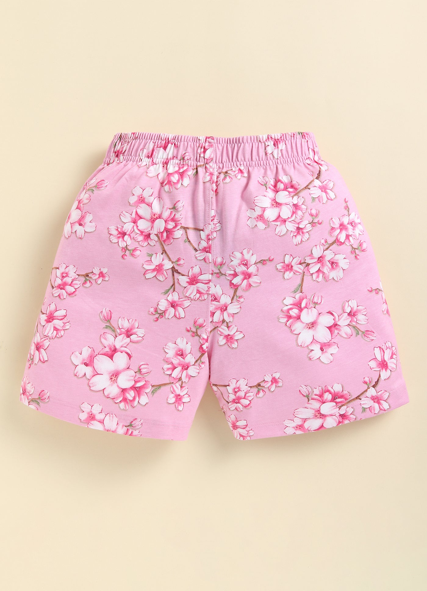 Girls Botanical Printed Cotton Shorts