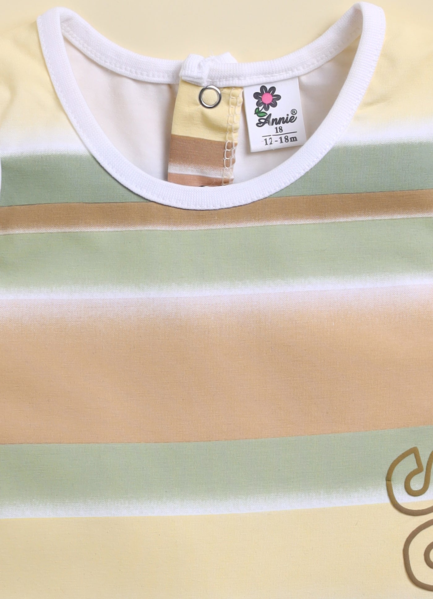 Annie Girls "Sunshine" Earthy Striped Sleeveless Frock