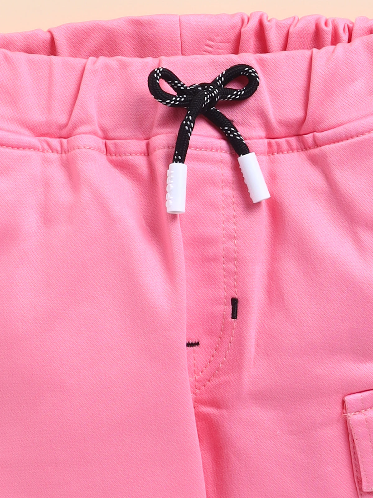 Boys Peach Geometry Printed Clothing Set