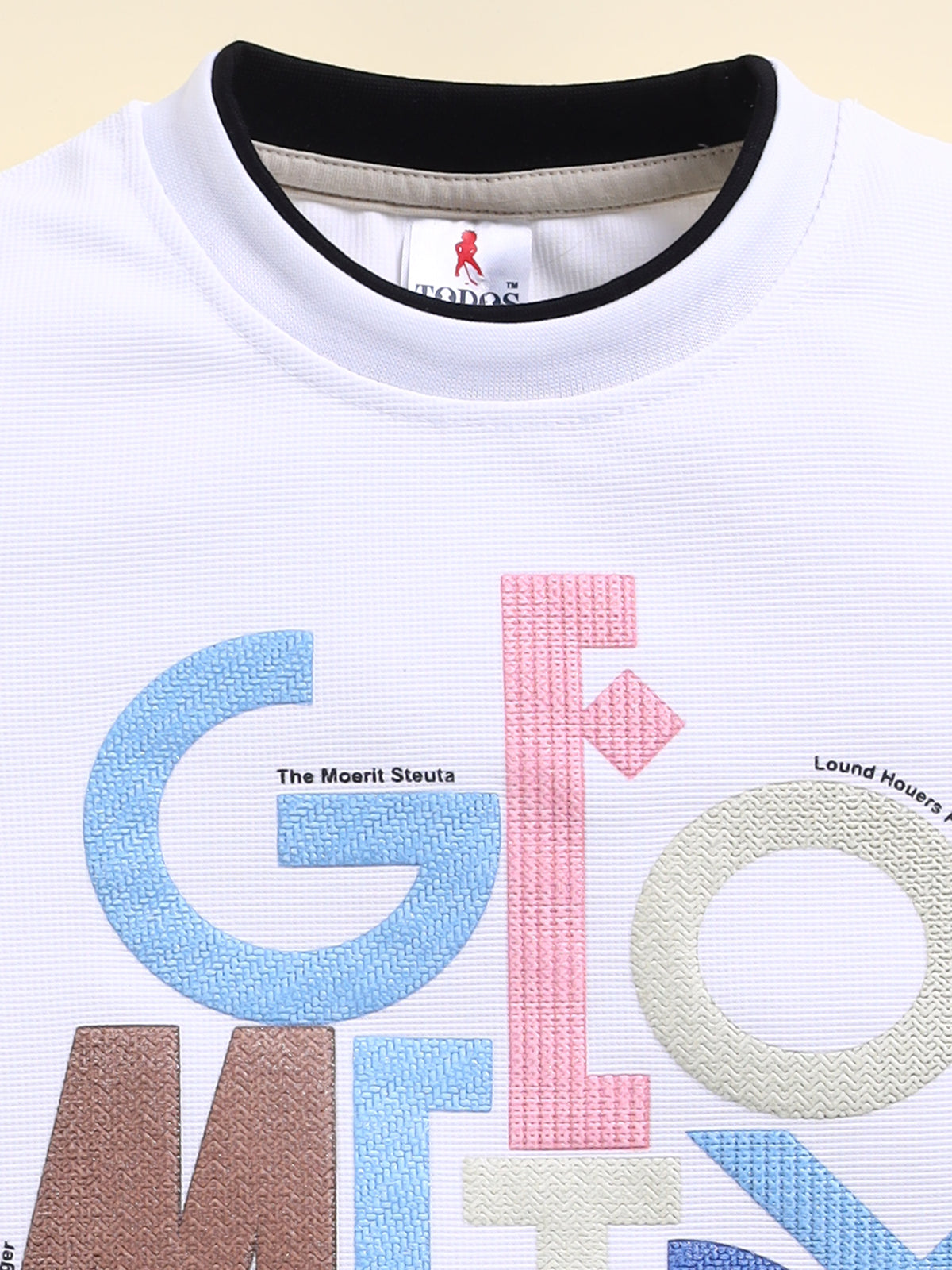 Boys Sky Blue Geometry Printed Clothing Set