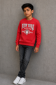 Biskid Boys "New York Manhattan" Varsity Graphic Sweatshirt - Red