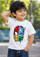Biskid Boys Superhero Mashup Graphic T-Shirt - White