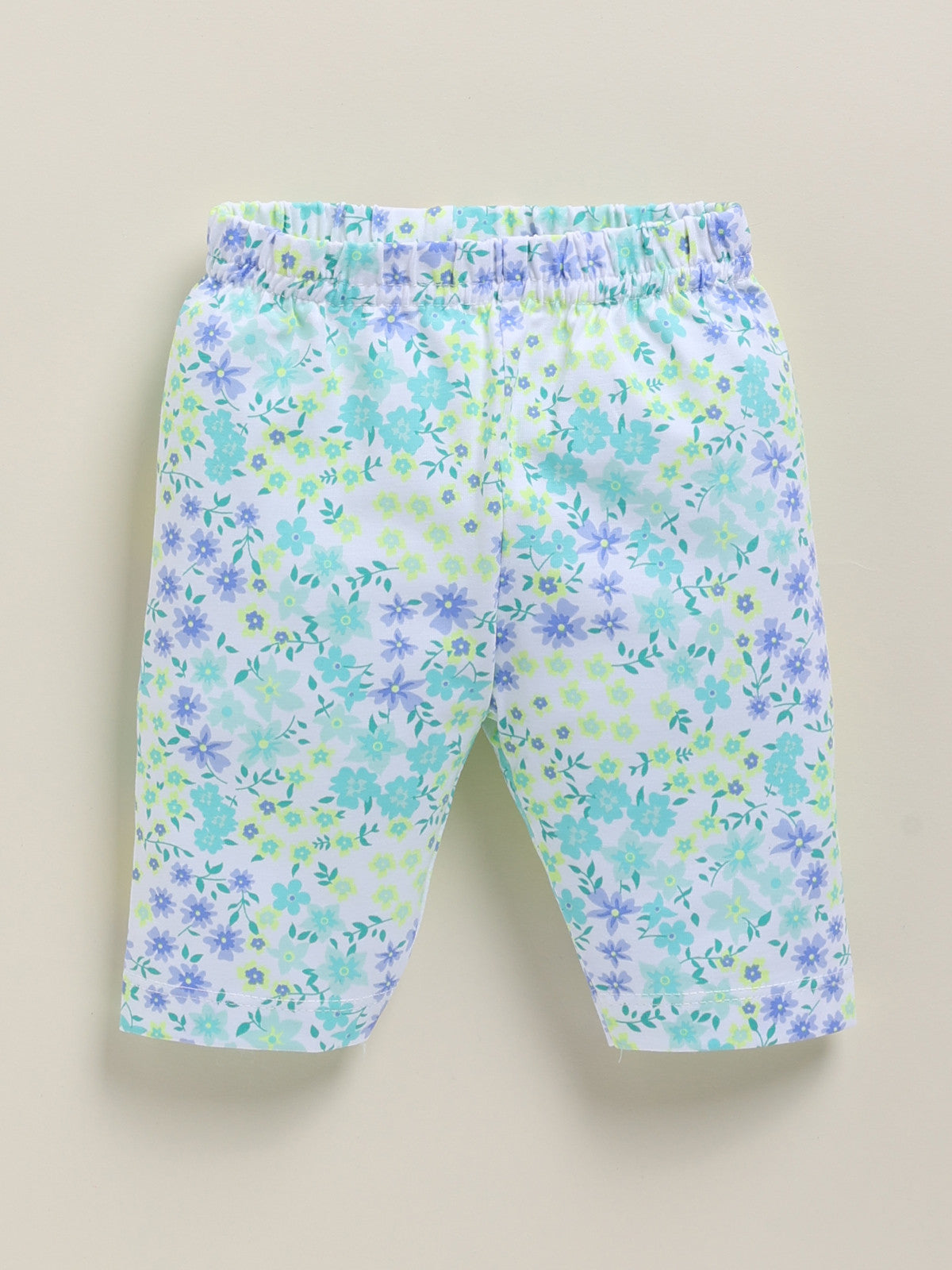 Light Blue Printed Top Capri Set for Girls by Annie