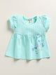 Light Blue Printed Top Capri Set for Girls by Annie