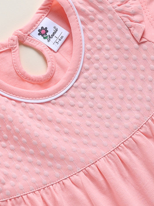 Light Pink Printed Top Capri Set for Girls by Annie